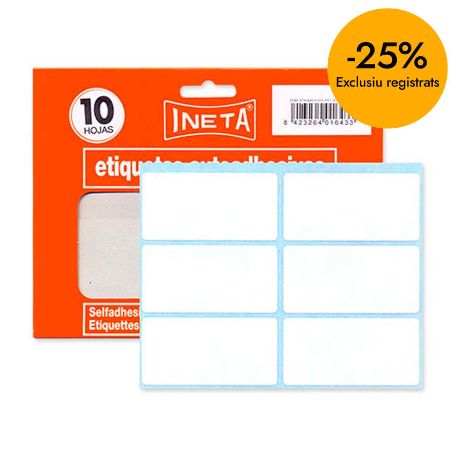 Etiquetes adhesives Ineta 34x67 10 fulls
