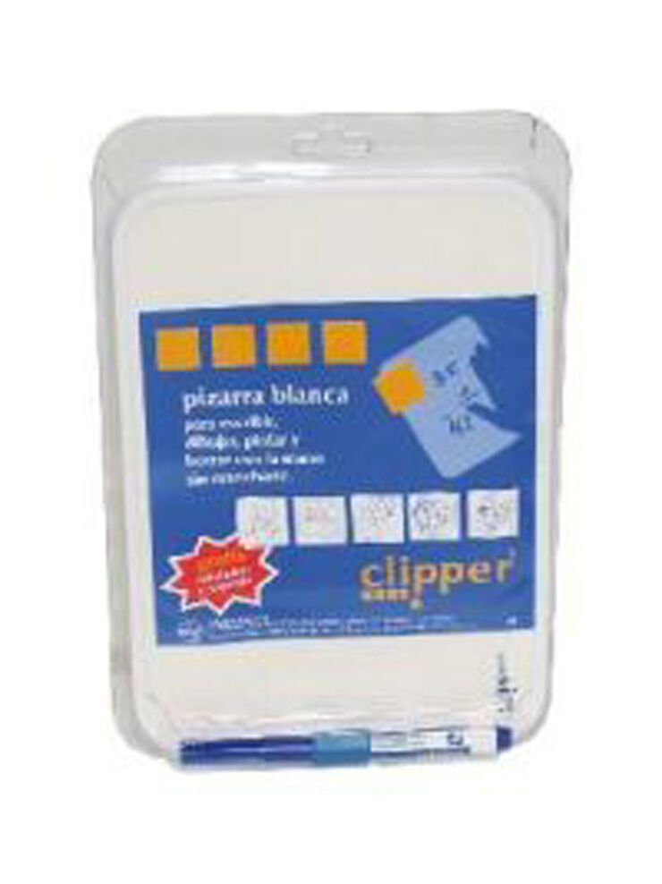 Pizarra blanca+rotulador Clipper 255x180mm