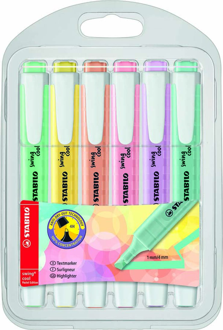 Marcadores Stabilo Swing Cool 6 colores