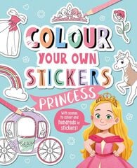 Colour your own stickers: Princess