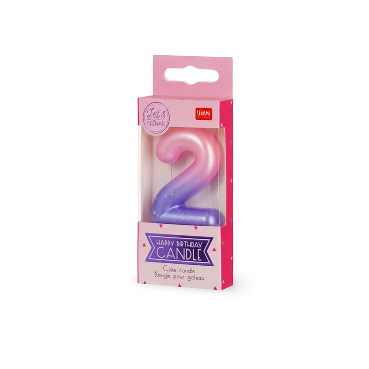 Espelma Legami rosa/lila núm.2