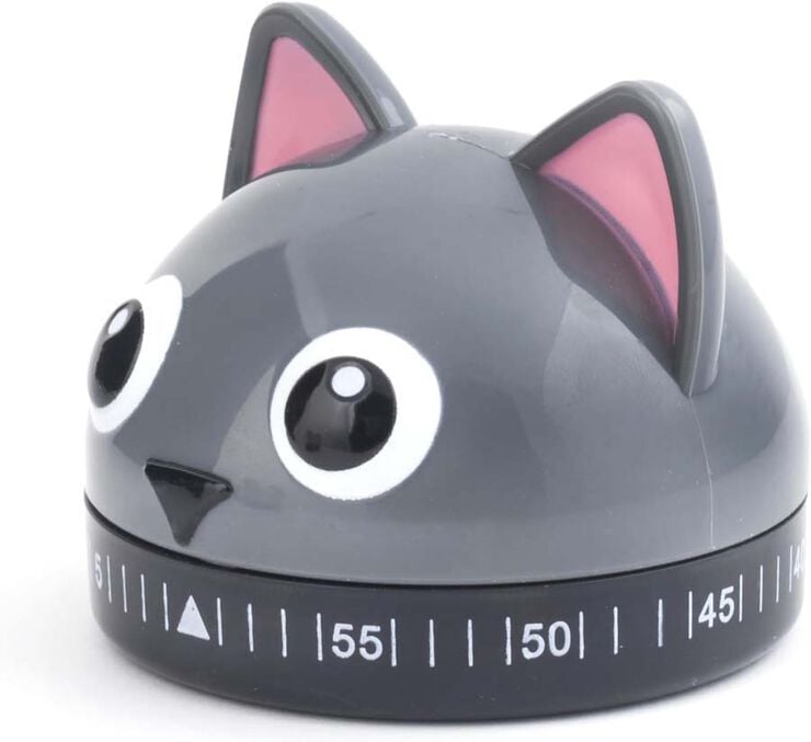 Temporizador de Cocina Kikkerland Gato gris
