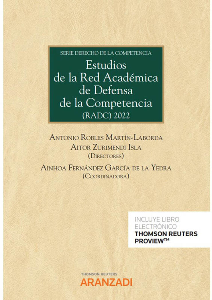 Estudios de la Red Académica de Defensa de la Competencia (RADC) (Papel + e-book)