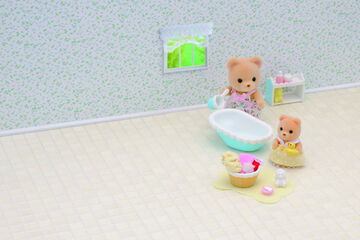 Ambientes Sylvanian Families Hora del baño bebé