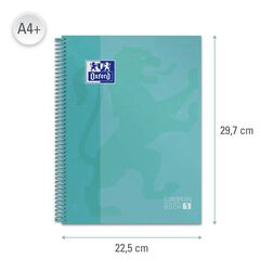 Notebook Oxford EuropeanBook 1 A4 80 fulls 5x5 menta