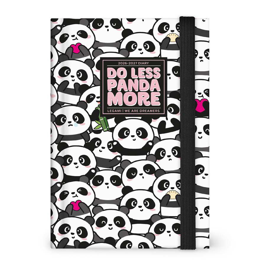 Agenda Legami 16 Meses Medium D&iacute;a/P&aacute;g. Multiling&uuml;e 2026-2027 Panda