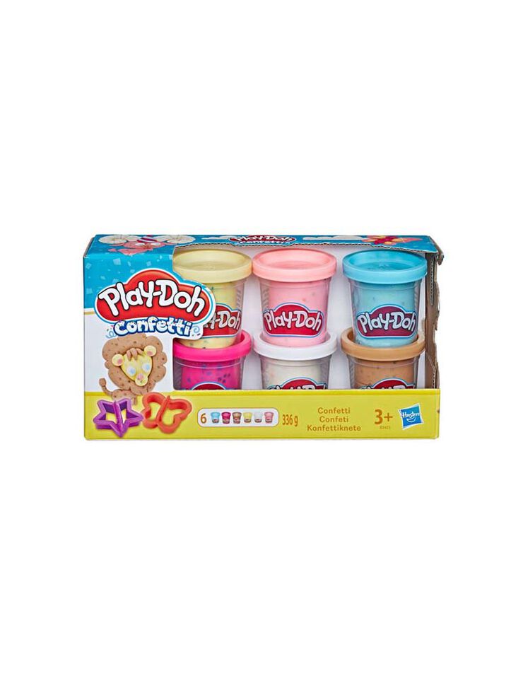 Play-Doh Confetti Pack de 6 botes + herramientas