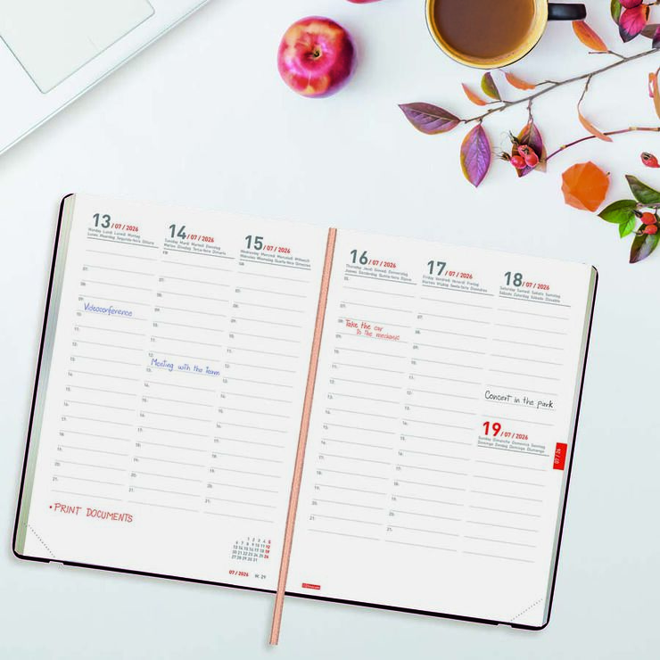 Agenda Finocam 18M Mara Y10 Sem/Vista Vertical Multiling&uuml;e 2026-27 Pretty