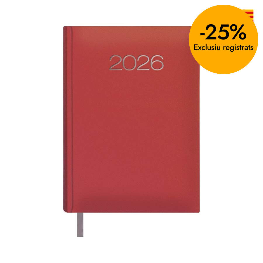 Agenda Dohe Lisboa 14x20 dia/p&agrave;g catal&agrave; 2026 vermell
