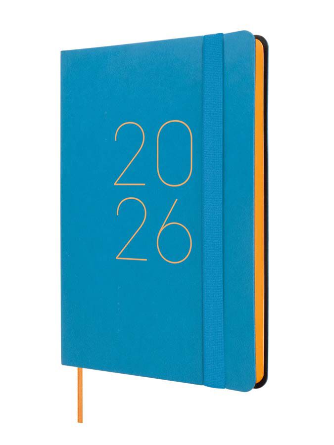 Agenda Finocam Llisa F4 sem/vista horizontal cas 2026 azul