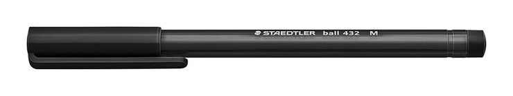 Bolígraf Staedtler 432 M negre 10u