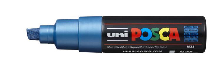 Rotulador Posca PC-8K azul metal