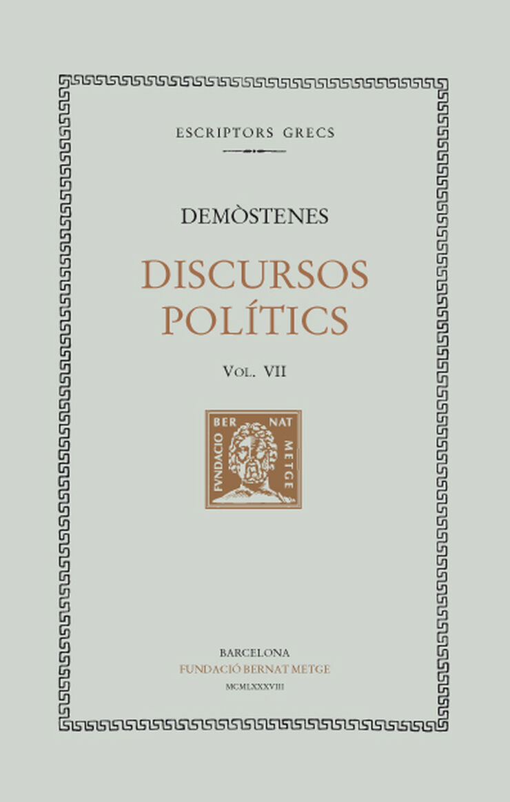 Discursos polítics, vol. VII i últim: Contra Aristogíton
