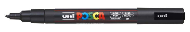 Rotulador Posca PC-3M negro
