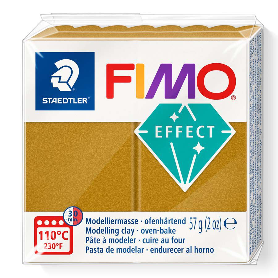Pasta modelar Fimo Effect 57g metall or