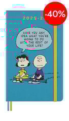 Agenda 18 mesos Moleskine tapa dura setm/vista L 2025-26 Peanuts