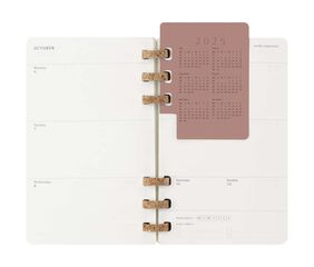 Agenda escolar espiral moleske tapa blanda sem/vista L 2025-26 negro