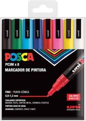 Retoladors Posca PC-3M 0,9-1,3mm basic 8 colors