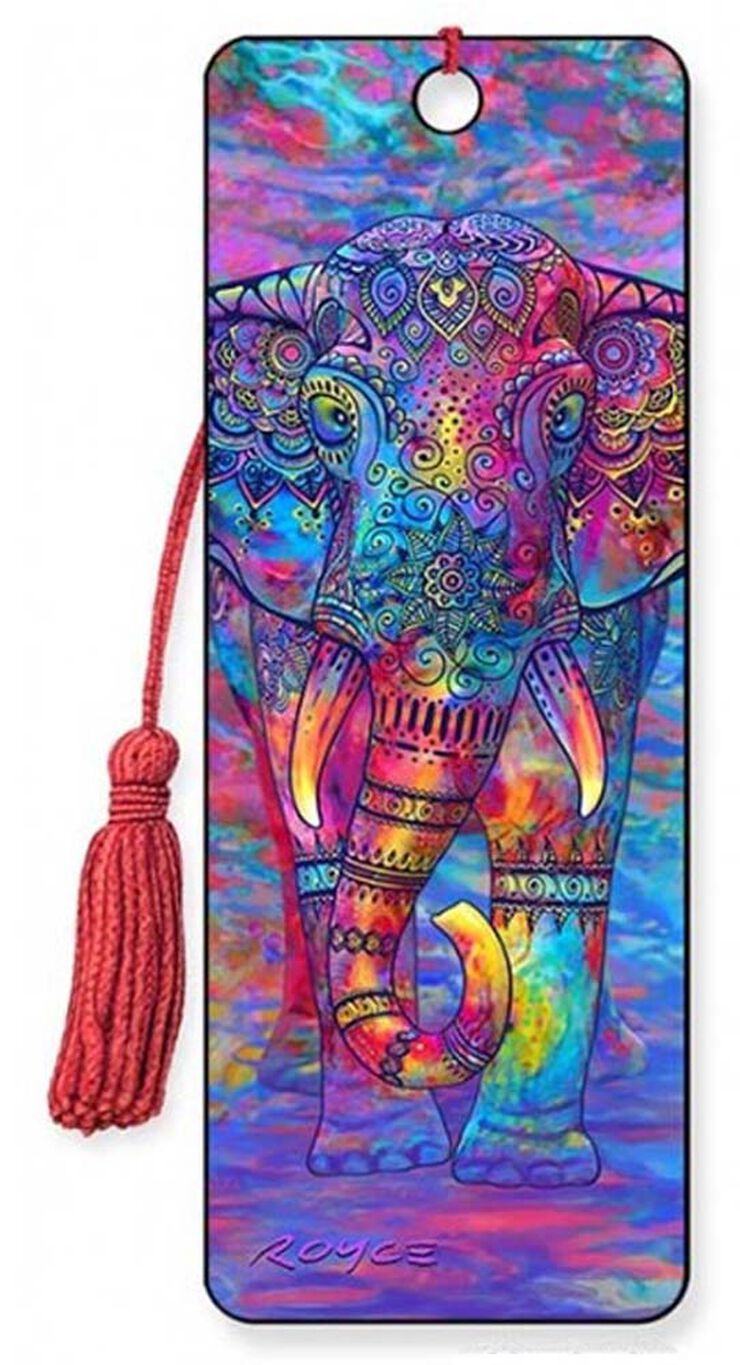 Punto de libro 3D bohemian elephant