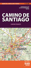 Camino de Santiago. Mapa de la ruta a pi Camino de Santiago. Mapa de la ruta a pi