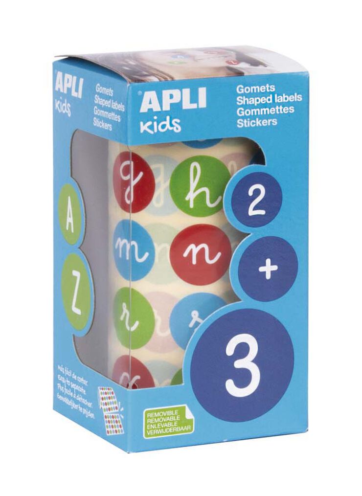 Gomets temàtics Abecedari minúscules rotlle 900u