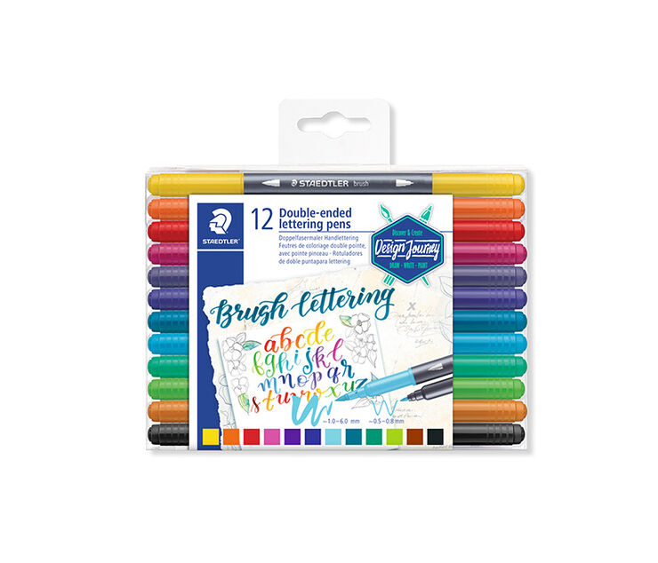 Retoladors Staedtler Brush Letter Duo 12 colors