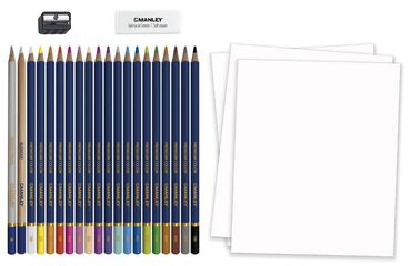 Set creativo lápices de colores Manley 23 piezas
