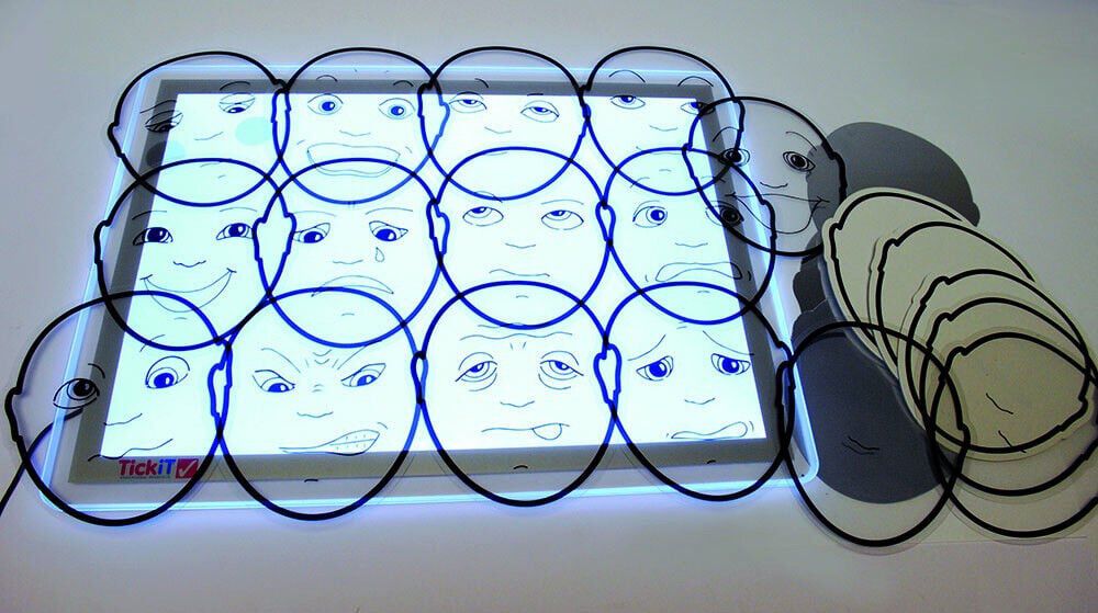 Joc d'emocions Thickit Educational Cares transl&uacute;cides 13 unitats