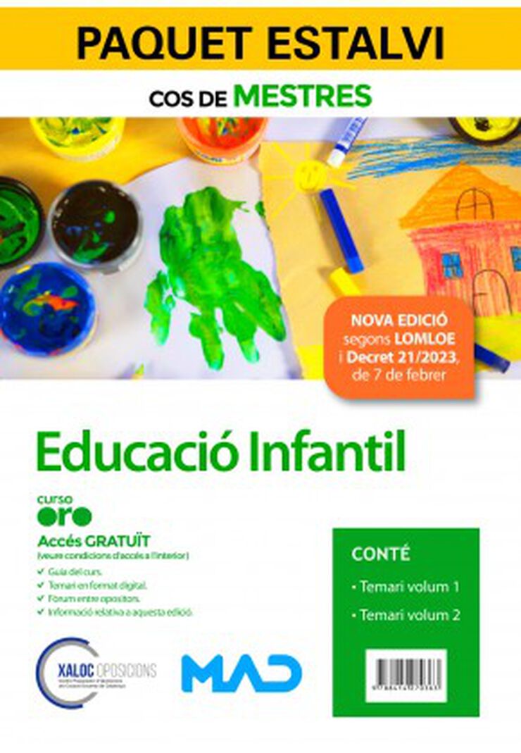Paquet Estalvi Cos de Mestres Educació Infantil. Generalitat de Cataluña