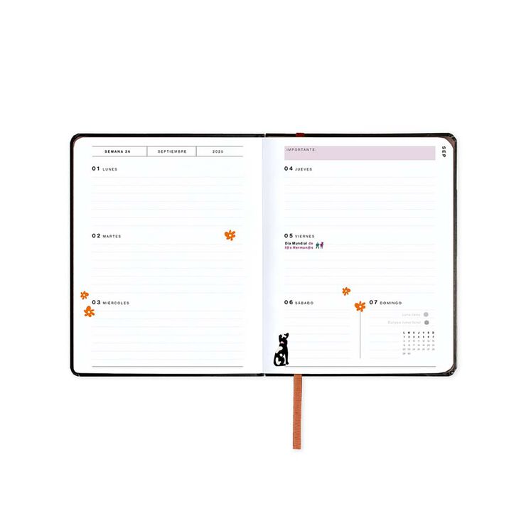 Agenda escolar UO Mini sem/vista castellano 2025-26 Equilibrio