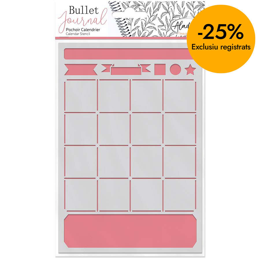 Stencil Bullet Journal Calendario Aladine