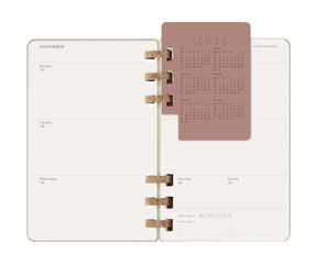 Agenda escolar espiral moleske tapa dura sem/vista L 2025-26 kiwi