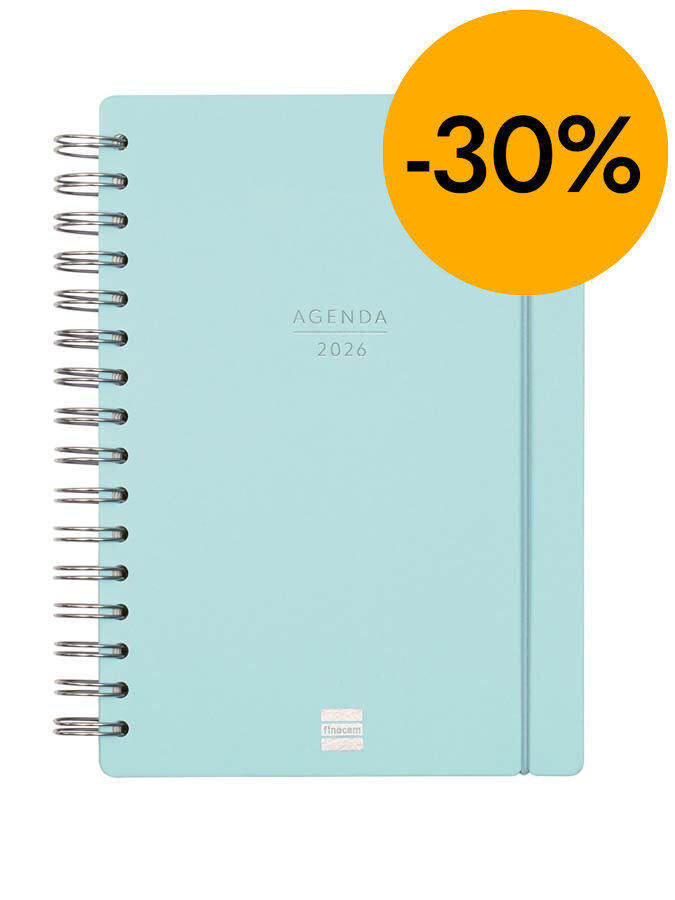 Agenda Finocam 16 mesos Haiku E10 setm/vista cas 2025-26 blau