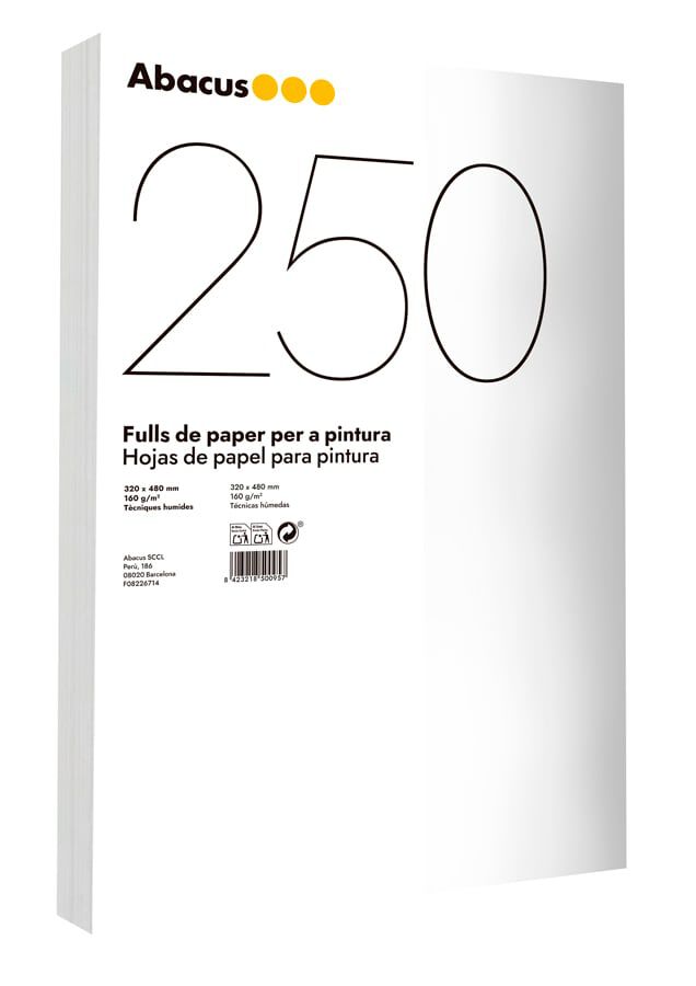 Paper per a pintura Abacus 32x48cm 160g 250 fulls