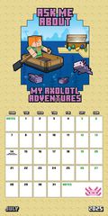 Calendario Pared 2025 30x30cm Minecraft