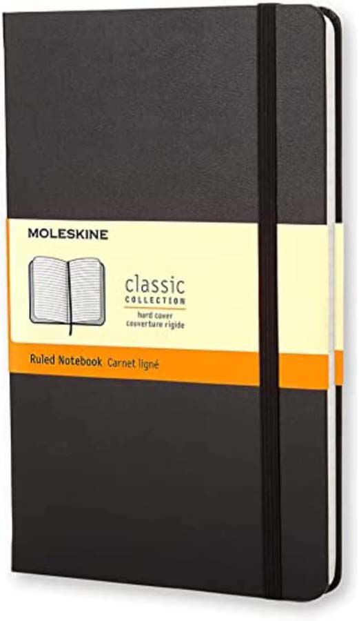 Libreta Moleskine L raya negro