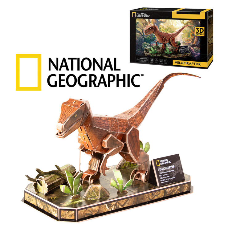Puzle 3D National Geographic - Velociraptor