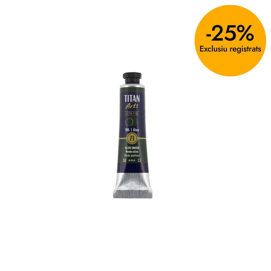 Pintura al &oacute;leo Titan 20ml verde oliva