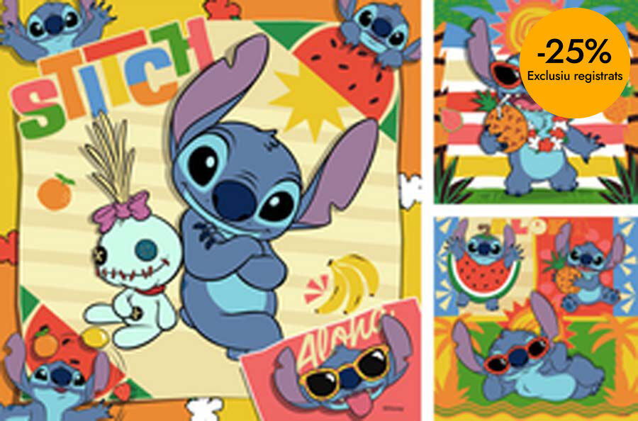 Puzle 3 X 49 peces Disney Stitch