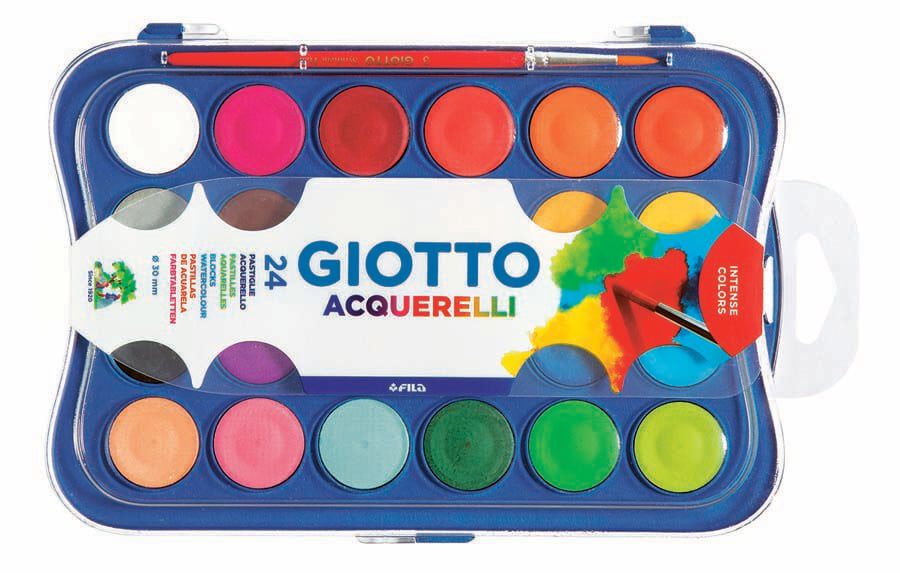 Acuarelas Giotto 24 colores + pinceles