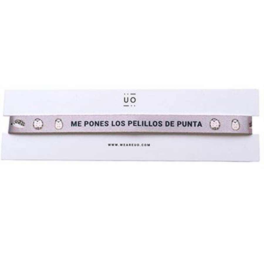 Pulsera tela UO Me pones los pelillos ...