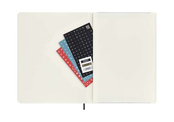 Agenda Moleskine 18 meses sem/vista XL tapa blanda negro