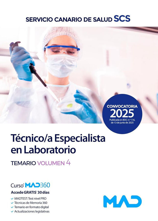 T&eacute;cnico/a Especialista en Laboratorio del Servicio Canario de Salud. Temario volumen 4