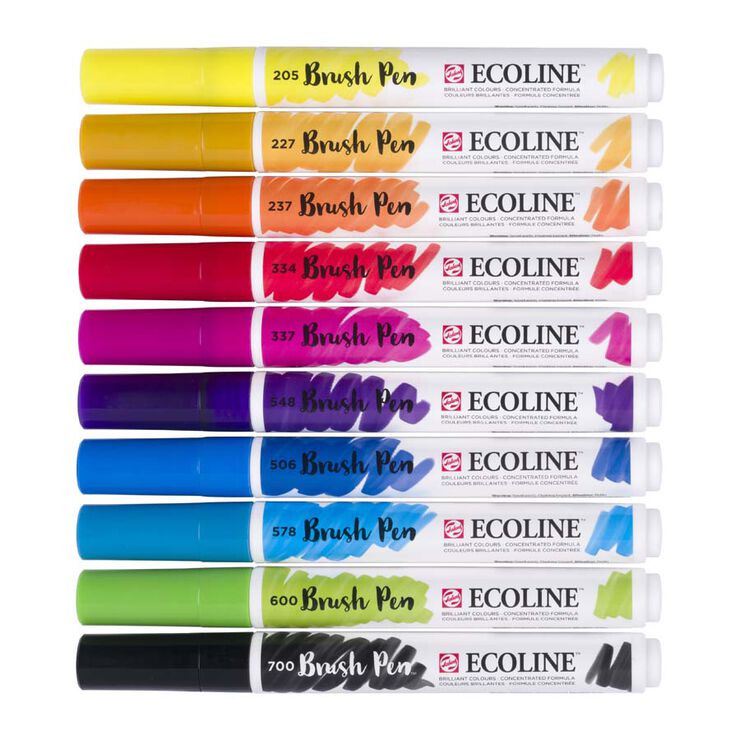 Rotuladores Pincel Talens Ecoline Primarios 10 colores