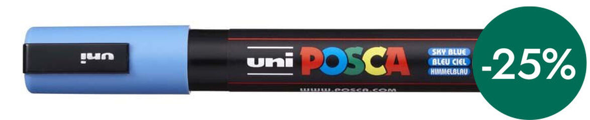 Rotulador Posca PC-5M 1,8-2,5mm azul cielo