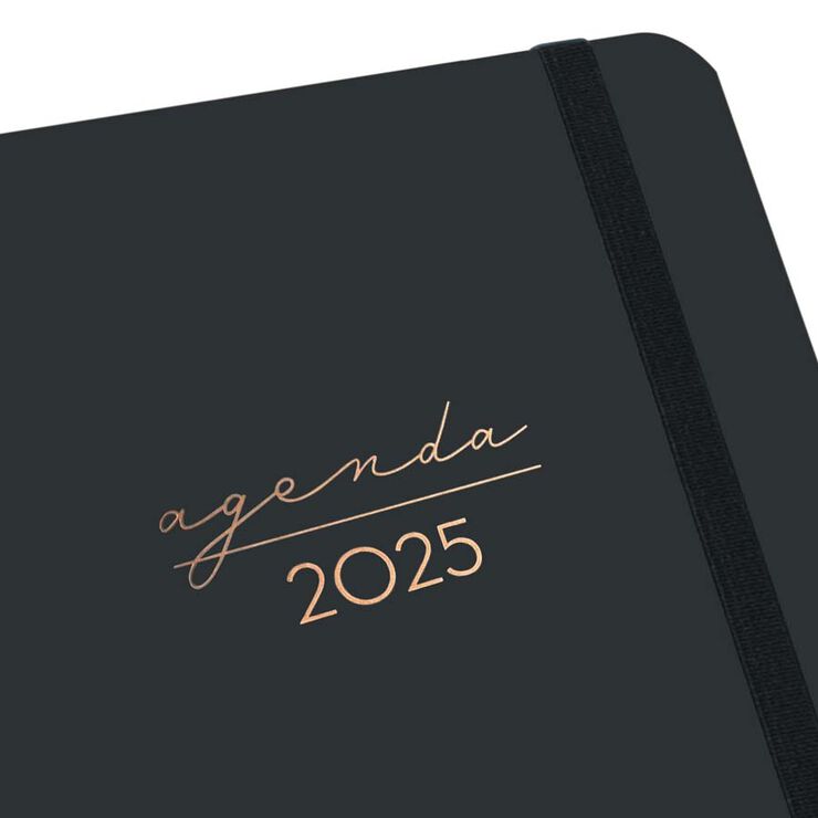 Agenda Finocam Alma E10 dia/pàg cat 2025 negre