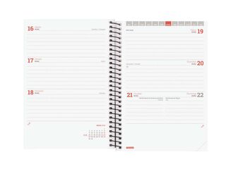 Agenda Finocam escolar espiral E8 sem/vista cat 2025-26 negro