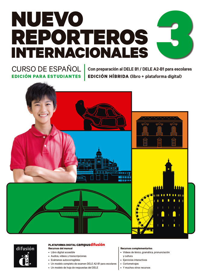 Nuevo Reporteros internacionales 3. Ed. h&iacute;brida para estudiantes