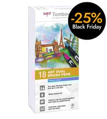 Rotuladores Tombow Dual Brush primarios 18 colores