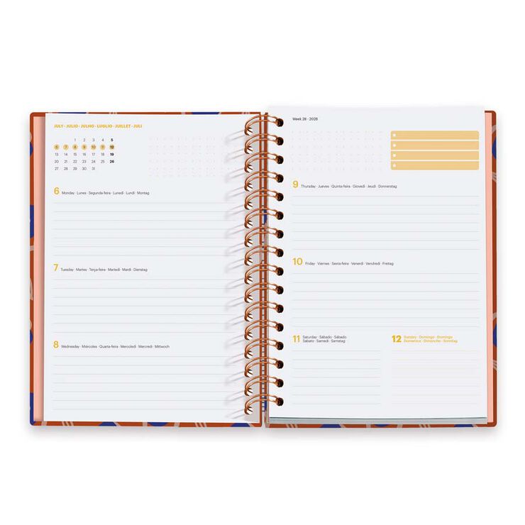 Agenda Miquelrius Plus W-O setm/vista mult 2026 Marf Flourish